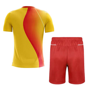 Custom Red and Yellow <b>Soccer</b> Kit with High Performance Fabric and Vibrant Team Colors for Competitive Football Teams - Product Image 2