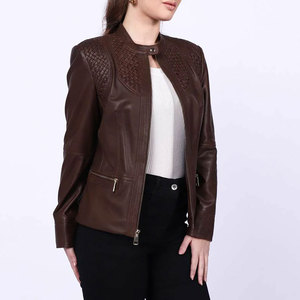 New Fashion Genuine Leather Coat Women Cropped Leather Jacket Bomber Wholesale Custom Logo New Fashionable High Quality Wear - Product Image 4