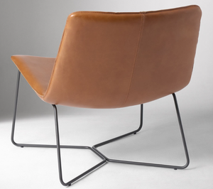 Silla Moderna de Cuero para Sala de Estar, Estructura Metálica, Respaldo Sólido, Diseño Ergonómico, Estilo Minimalista, Muebles para el Hogar - Product Image 2