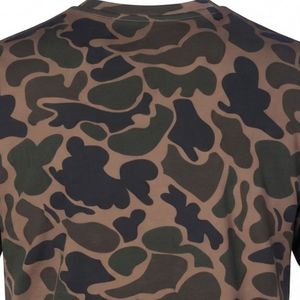Camiseta de Manga Corta con Cuello Redondo y Estampado de Camuflaje para Hombre, Color Marrón y Negro, Informal, para Caza, Ligera, Transpirable y Personalizable - Product Image 4