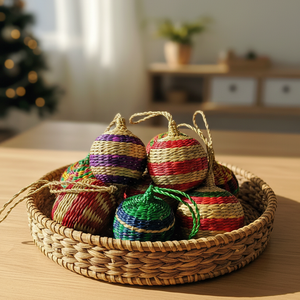 Eco-friendly Handmade Seagrass Balls <b>Tree</b> Decor High Quality <b>Xmas</b> <b>Tree</b> Ornaments Custom Size Vietnamese Shupplier KingCraftViet - Product Image 3