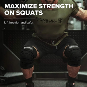 Bandes de compression élastiques robustes pour genoux, soutien pour la musculation, les squats, les soulevés de terre, l'haltérophilie, équipement de gym, entraînement, soutien des genoux - Product Image 1