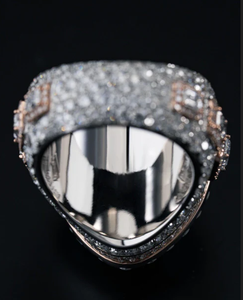 Bague de luxe pour homme en diamant de laboratoire, argent 925, or massif 18 carats, taille brillant rond, bijou de fiançailles - Product Image 4