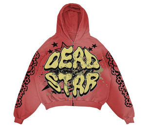 Nouveau Sweat à Capuche Zippé Homme Coupe Droite OEM 2026 avec Imprimé Graphique Graffiti Personnalisé Streetwear 100% Coton Printemps - Product Image 6