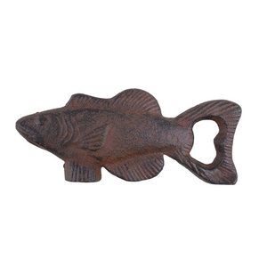 Abridor de botellas con forma de pez de hierro fundido, decoración de bar, abridor de cerveza y vino para regalo. - Product Image 6