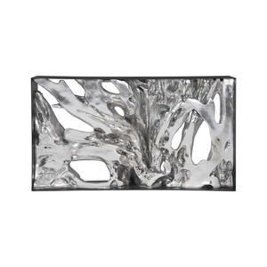 Mesas de consola de lujo de alta calidad, de aluminio fundido, con acabado plateado brillante y pulido, muy vendidas, al precio más bajo. - Product Image 1