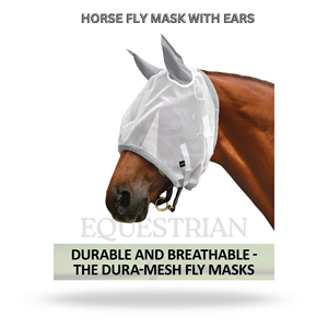 อุปกรณ์ขี่ม้า หน้ากากกันแมลงวันสำหรับม้าพร้อมที่ครอบหู (วัสดุตาข่าย) อุปกรณ์ป้องกันสำหรับขี่ม้าแบบปรับแต่งได้ สำหรับการฝึกขี่และการใช้งานกลางแจ้ง - Product Image 2