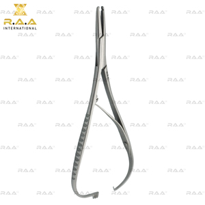Pince à placer les élastiques Mathieu, porte-aiguille à pointe à encoche, pour orthodontie dentaire R.A.A. INTERNATIONAL, Qualité Premium - Product Image 2