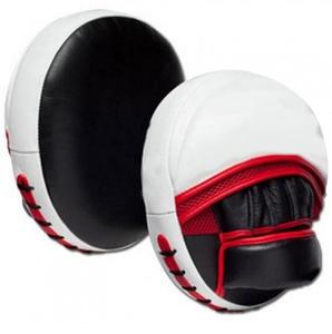 Durable Professional Leather Boxing Curved <b>Focus</b> <b>Pad</b> Adjustable Hand Target Mitts Martial Arts Kickboxing MMA Training Workouts - Product Image 2