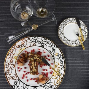 Ensemble de 4 fourchettes en acier inoxydable de haute qualité avec manche en laiton pour mariage, restaurant, hôtel - Product Image 5