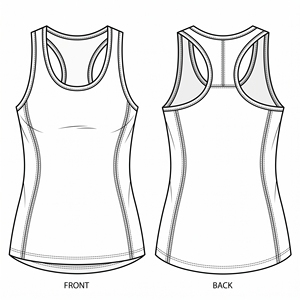 Débardeur blanc pour femme avec lettrage brodé noir, style classique sans manches, haut de sport blanc optique, tissu opaque, finition soignée - Product Image 6