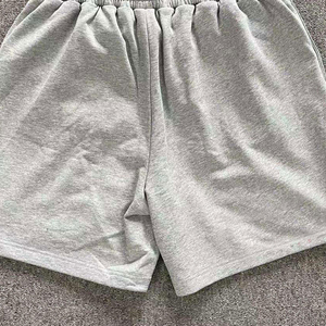 Shorts décontractés pour hommes à taille haute avec cordon de serrage, tissés 100 % coton respirant, couleur unie, coupe confortable, style streetwear classique - Product Image 2