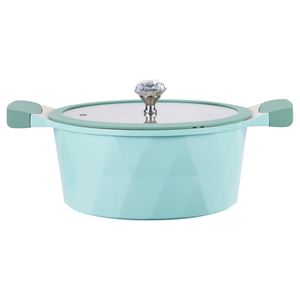 Advanced Non Stick Casserole <b>Pot</b> Designed With Triple Layer Marble Coating Heavy Duty Aluminum Construction And Tempered Glass - Product Image 1