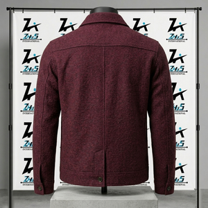 Chaqueta de Lana Oversize de Alta Calidad con Ajuste Regular, Estilo Casual Holgado, Botones y Logotipo, Nueva Moda, Tejido Lavado - Product Image 2