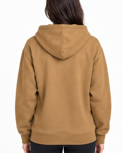 Wholesale Plain Blank Hoodies Custom Embroidery Printing <b>Men</b> Clothing Unisex Brown Khaki French Terry Pullover Fleece <b>Hoodie</b> - Product Image 6