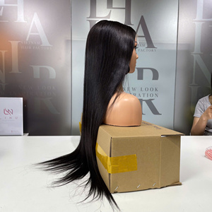 Precio al por mayor 100% cabello crudo vietnamita virgen transparente encaje Frontal pelucas Glueless 250% densidad Color Natural Peluca de cabello humano - Product Image 6