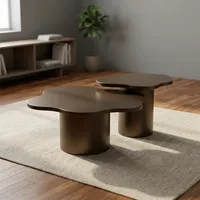 Table d'appoint moderne en marbre avec structure en bois durable, design contemporain, meubles de salon