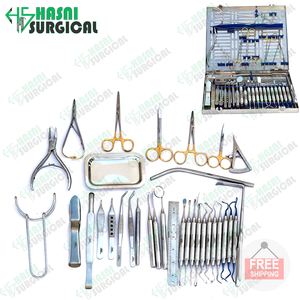 Kit d'instruments parodontaux de qualité supérieure, 33 pièces, en acier inoxydable, pour implants dentaires, chirurgie orthodontique et chirurgie buccale - Product Image 1