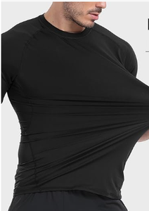HAWK SPORTS INDUSTRIES Débardeur de compression en polyester tricoté pour homme, col rond, couleur unie, séchage rapide, sportif, sans manches, pour l'entraînement - Product Image 4