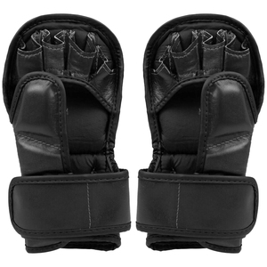 Guantes de MMA Fairtex para fabricantes OEM al por mayor, de cuero profesional negro completo, de medio dedo, para Muay Thai y MMA - Product Image 2