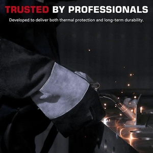 Gants de soudure en cuir de vachette renforcé, résistants à l'abrasion, pour la lutte contre les incendies, la boulangerie, la construction, le barbecue - Product Image 4