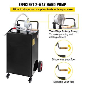 Contenitore per Carburante da 30 Galloni con 4 Ruote e Pompa Manuale per Attrezzature Veicoli Benzina/Diesel - Product Image 3