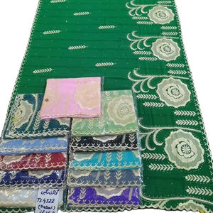 ผ้าคลุมไหล่ชีฟองลายดอกไม้สไตล์แอฟริกัน 12 ผืน ขายส่ง ผ้าคลุมฮิญาบขนาดใหญ่ ระบายอากาศได้ดี ประดับคริสตัล นุ่มสบาย เหมาะสำหรับฤดูร้อน - Product Image 1