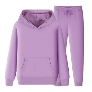 Conjunto Deportivo Unisex Gris con Capucha, Manga Larga, Color Sólido, Informal, para Otoño, Transpirable, 100% Algodón, Corte Regular, 2026 - Product Image 4