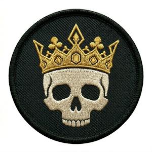 Patch thermocollant et à coudre personnalisé, broderie machine, motif Démon Oni Rouge et Logo Masque Hannya Japonais, vente en gros pour vêtements et sacs - Product Image 2