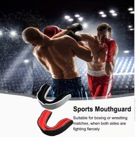 Protège-dents sportif en silicone HAWK SPORTS INDUSTRIES pour la boxe - Anti-ronflement, ajustable, moulable, taille universelle - Product Image 1