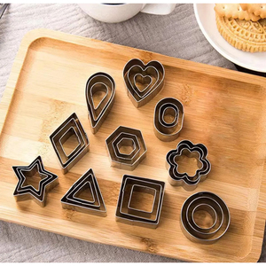 Stainless Steel <b>Cookie</b> Cutters Set 20Piece Biscuit Mold Pastry Cutter Heart Star Round Flower Square Baking Tool In Lowest Price - Product Image 4