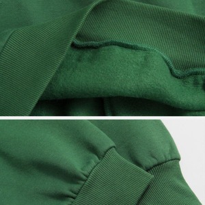 เสื้อแจ็คเก็ตผ้าฟลีซคอตตอน 330 กรัม แบบสปอร์ต ปรับแต่งได้ ใส่ได้ทั้งชายและหญิง สำหรับฤดูใบไม้ร่วง มีซิปและฮู้ดเรียบง่าย ผ้าถักแบบลำลอง - Product Image 3