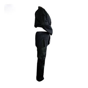 Uniforme de Judo Negro Unisex, 100% Poliéster, Duradero, Elástico, Transpirable, Corte Holgado, Talla Adulto, Ropa de Artes Marciales, Logotipo Personalizado en la Parte Delantera - Product Image 3
