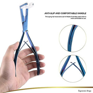 Pinzas de Acero Inoxidable de Primera Calidad para Extensiones de Cabello, Pinzas de Superficie Plana para Sellado de Cinta de Extensiones - Product Image 2