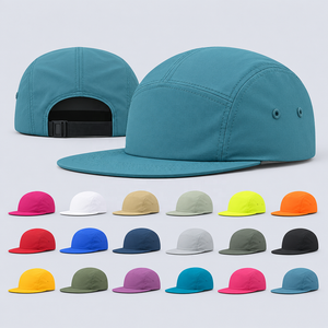 Casquette de campinguriste 5 panneaux personnalisée haut de gamme avec logo brodé, visière plate, chapeau d'extérieur, vente en gros, fabricant vietnamien, usine de couvre-chefs OEM ODM - Product Image 6