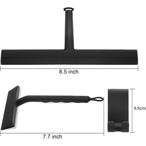 Escobilla de Ducha de Acero Inoxidable con Cuchilla de Silicona, sin Perforaciones, para Limpiar Puertas de Vidrio, Ventanas y Espejos en el Baño - Product Image 4