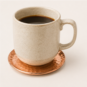Handcrafted Set Of 4 Pure Hammered Copper Coasters For Moscow Mule Mugs Vintage Round Metal Drink <b>Mats</b> for Home <b>Bar</b> and Tabletop - Product Image 4