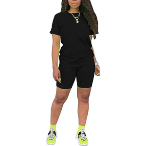 Conjunto de Ropa Casual de Una Pieza para Mujer, Romper Elástico con Bloques de Color, Manga Corta, Pantalones Cortos Tipo Biker, Camuflaje - Product Image 3