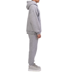 OEM Custom Logo Men's Acid Wash 100% Polyester Oversized Hooded Solid Tracksuit 3D for Jogger Set Manufacturer - Product Image 3