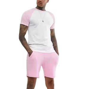 Ensemble T-shirt et short décontracté pour homme, col rond, manches courtes, respirant, style streetwear, avec logo personnalisé, été, polyester/coton - Product Image 4