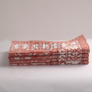 Servilletas de Algodón Rosa Floral Hechas a Mano, Reutilizables, para Mesa, Venta al por Mayor, Impresión a Bloque India, para Fiestas y Bodas - Product Image 5