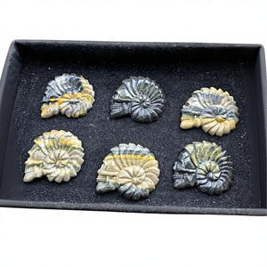 40 mm Hand Carved Jasper Yellow Grey Natural Stone Unique Collectible Decor Semi-Precious Stone Craft Carved <b>Crystal</b> - Product Image 4
