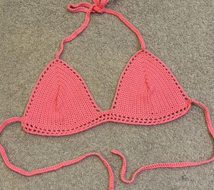 Top de verano, estilo bralette, top de crochet - rosa salmón - Product Image 3