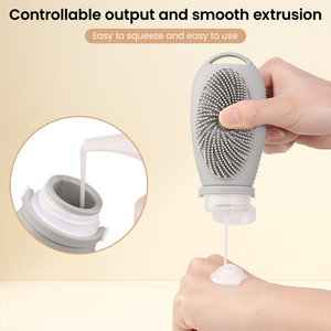 Botellas de Viaje de Silicona Aprobadas por la TSA, Juego de Envases de Silicona Antiderrames para Artículos de Tocador, Tónico, Maquillaje Líquido, Negro - Product Image 4