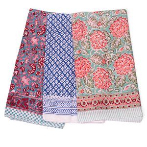 Écharpes carrées de grande taille en coton imprimé floral coloré 100X100cm Bandana Craftjaipur Multifonctionnelles pour l'extérieur, été, unisexe - Product Image 6