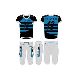 Uniforme de Fútbol Americano Sublimado con Diseño Personalizado Profesional, Patrón Sólido, 100% Poliéster, Conjuntos de Jersey de Manga Corta - Product Image 1