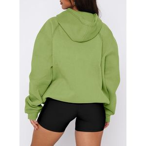 เสื้อฮู้ดสีเขียวมะนาวสำหรับผู้หญิง สั่งทำขายส่งจากสหรัฐอเมริกา เสื้อฮู้ดลำลองสำหรับฤดูใบไม้ร่วง สไตล์สตรีทแฟชั่นอินเทรนด์ สำหรับใส่ทุกวัน จากผู้ผลิตแม็กซ์ - Product Image 3