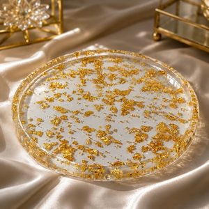 Functional Stylish Resin Polished Customized Pattern Dishwasher Safe Multifunction Party Serving <b>Tray</b> <b>Handles</b> Easy Use Morden - Product Image 2