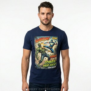 Custom Men Graphic T Shirt Manufacturer Heavy Cotton Streetwear Screen Print Tee Shirt Zombie Apocalypse Survival Horror <b>Tshirt</b> - Product Image 3