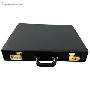 Custom Storage Leather Masonic Regalia Hard Case Eco-Friendly Durable Magnet Logo <b>Briefcase</b> Unisex Wholesale Price - Product Image 2